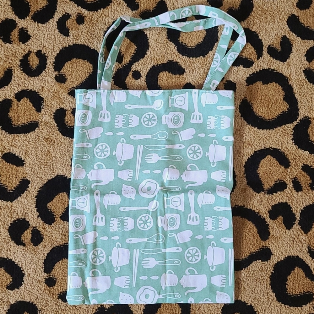 Retro Kitchen Canvas Tote Bag Midcentury Style